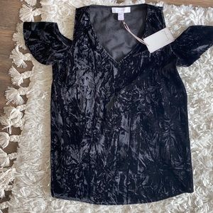 Velvet Scripted off the shoulder Top